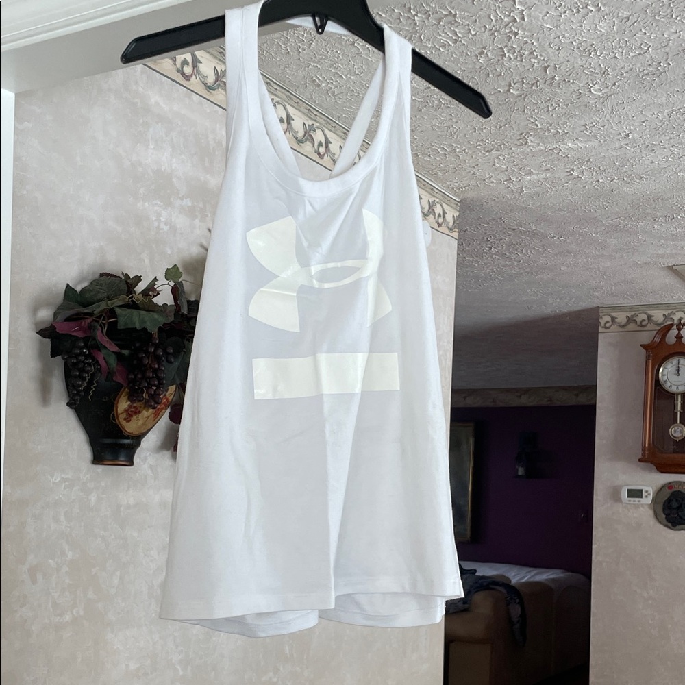 Under Armour White Athletic Tank Top